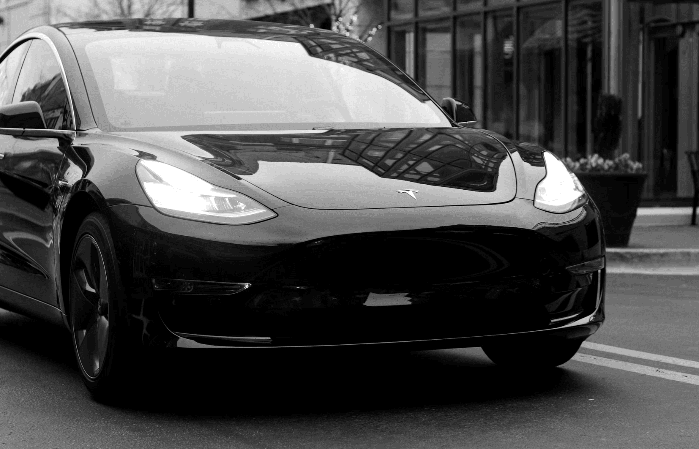 Tesla black car
