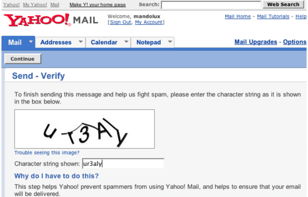 Yahoo mail open on Desktop