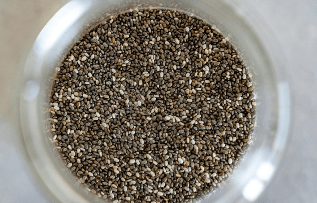 A Jar Filled Of Chia Seeds