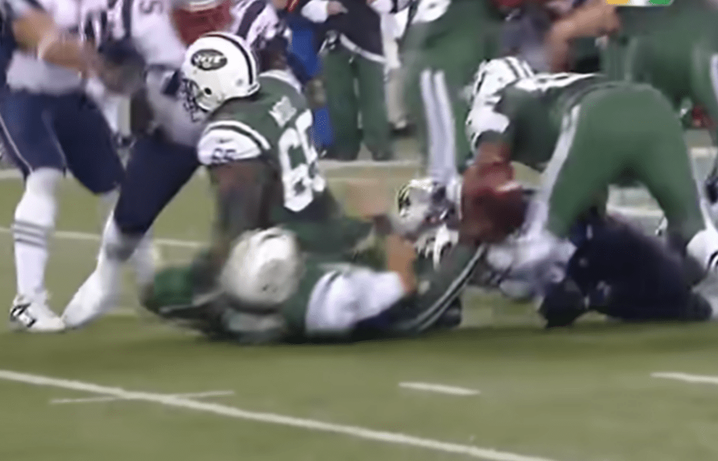 The Butt Fumble (2012 – Jets vs. Patriots)