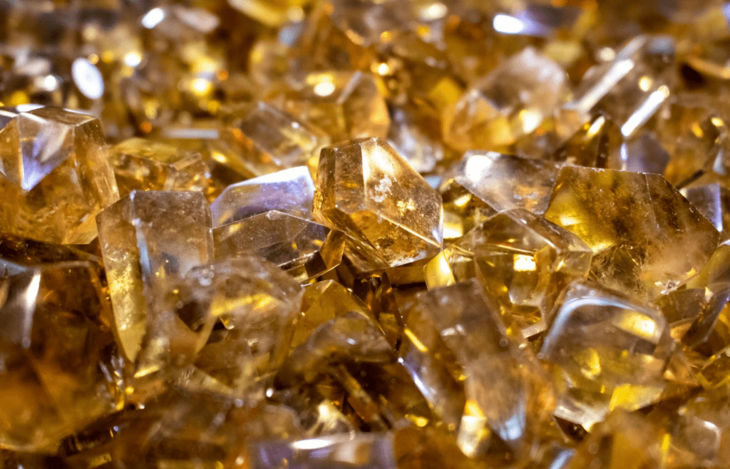 Close-Up Photo of Gold Crystals