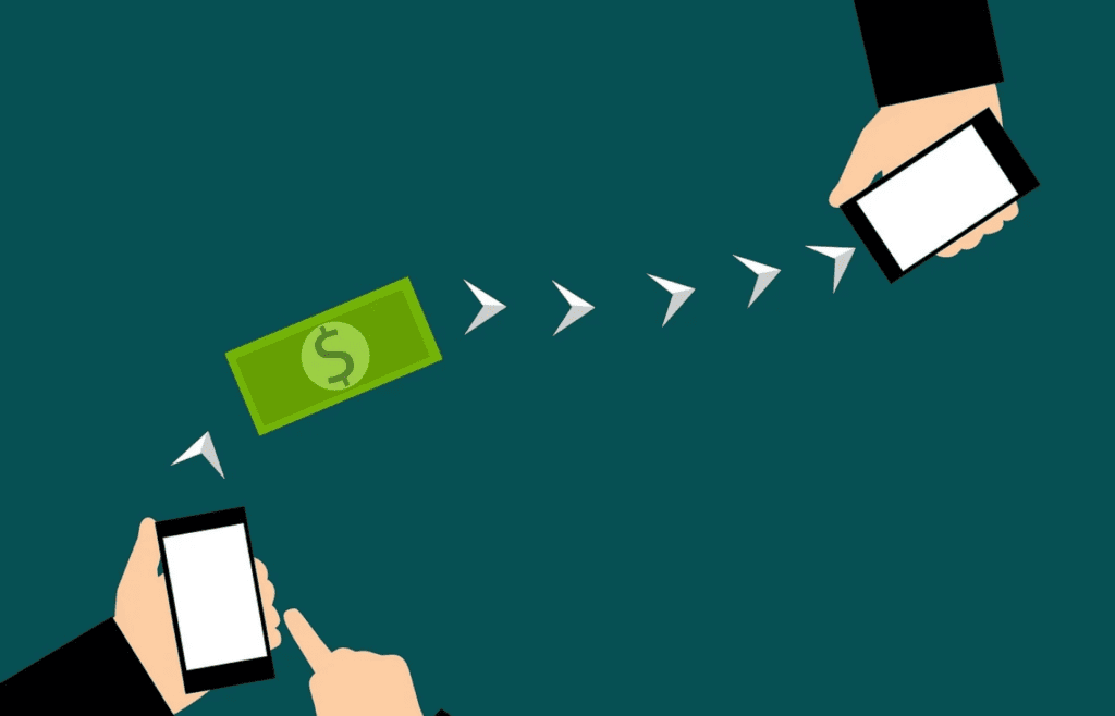 Digital wallet app processing mobile payment transaction