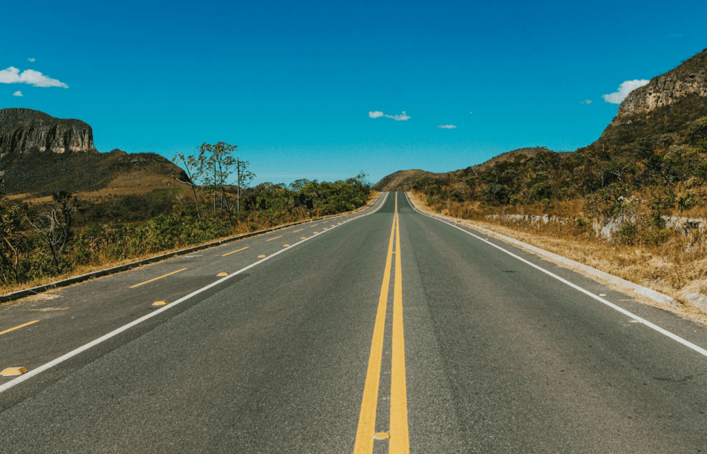 Road stretching toward the horizon