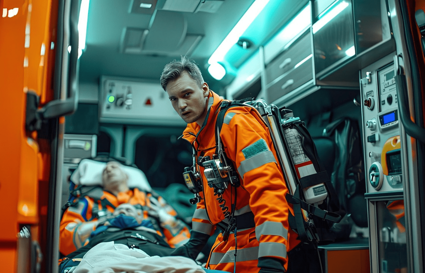 Advanced medical systems inside smart ambulance vehicle