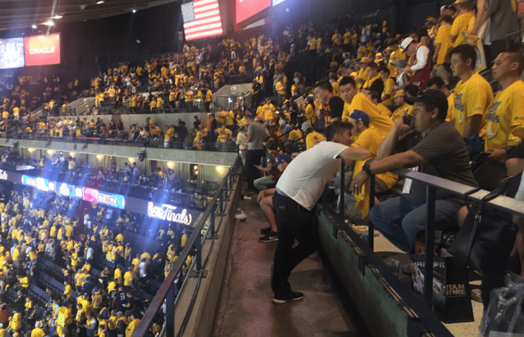 Golden State Warriors fans packed in arena