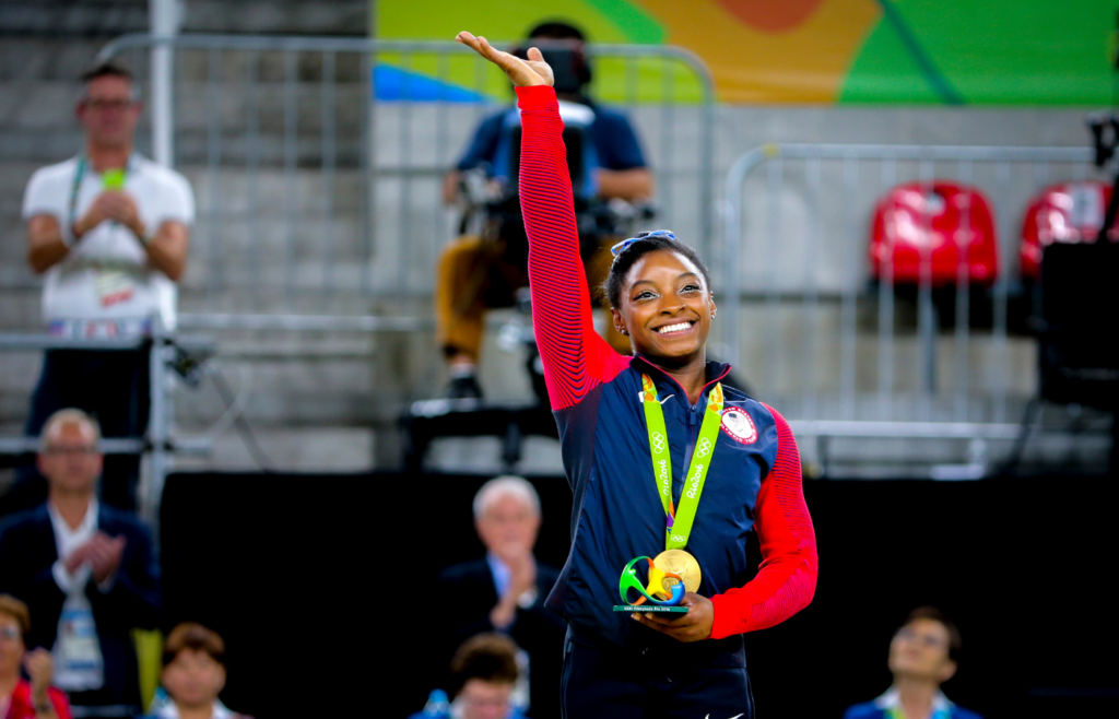 Simone Biles is an American artistic gymnast