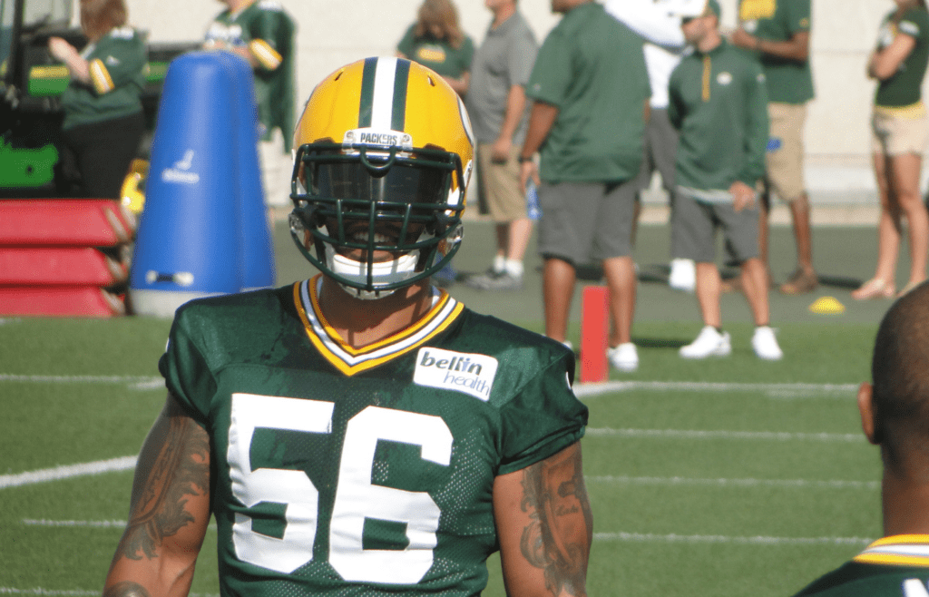 Julius Peppers is in his game clothes