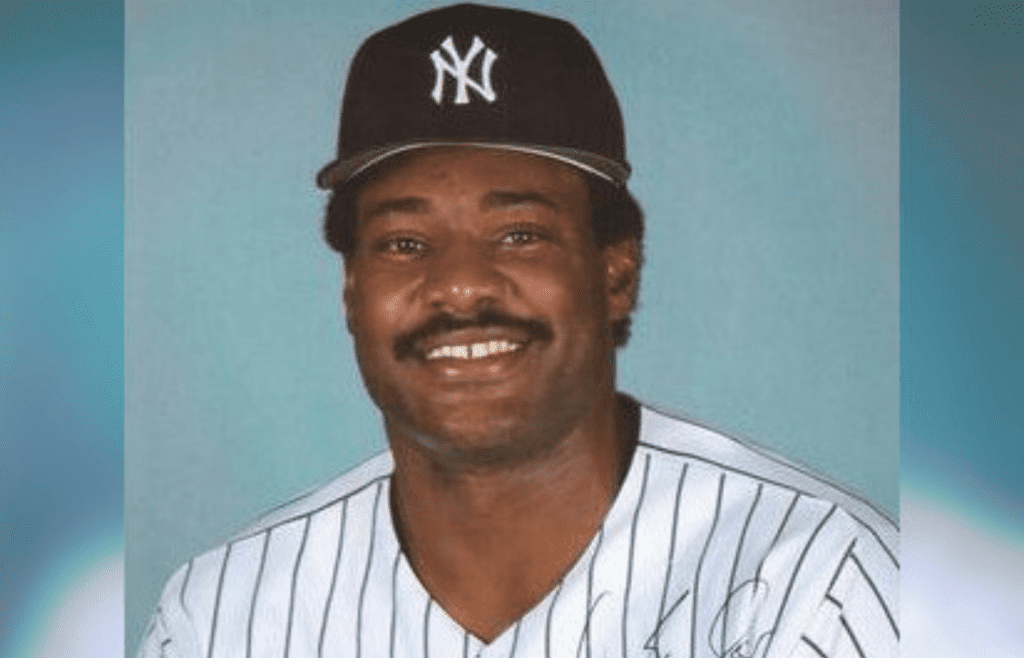 Don Baylor Smiling in a New York Yankees uniform