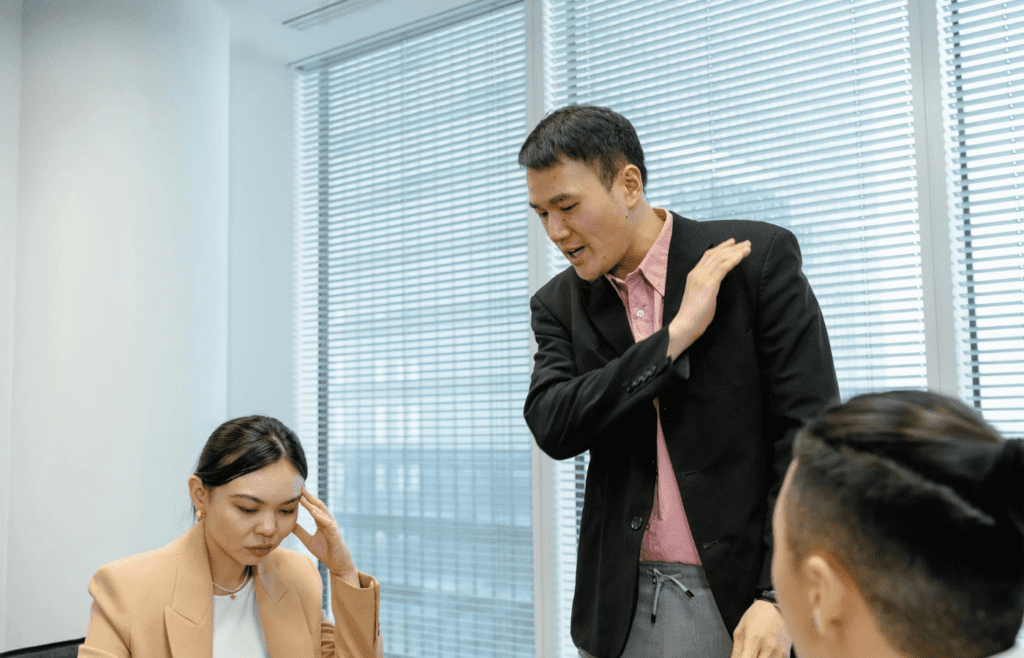 Manager denying previous statement during meeting
