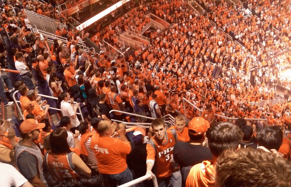 Stadium full with Phoenix Suns fans