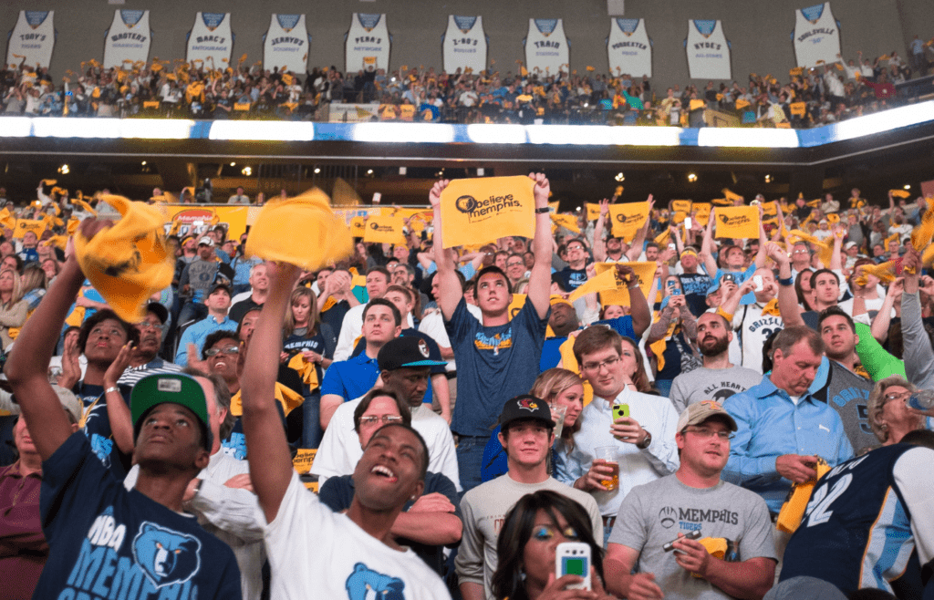 Excited Memphis Grizzlies fans