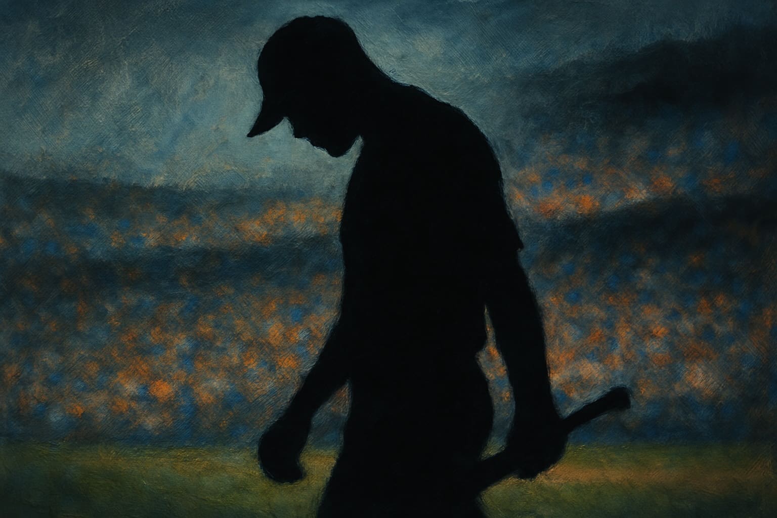 A disappointed baseball player