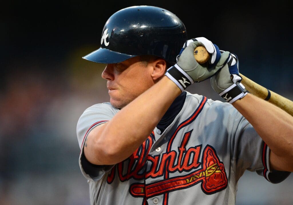 Chipper Jones swinging