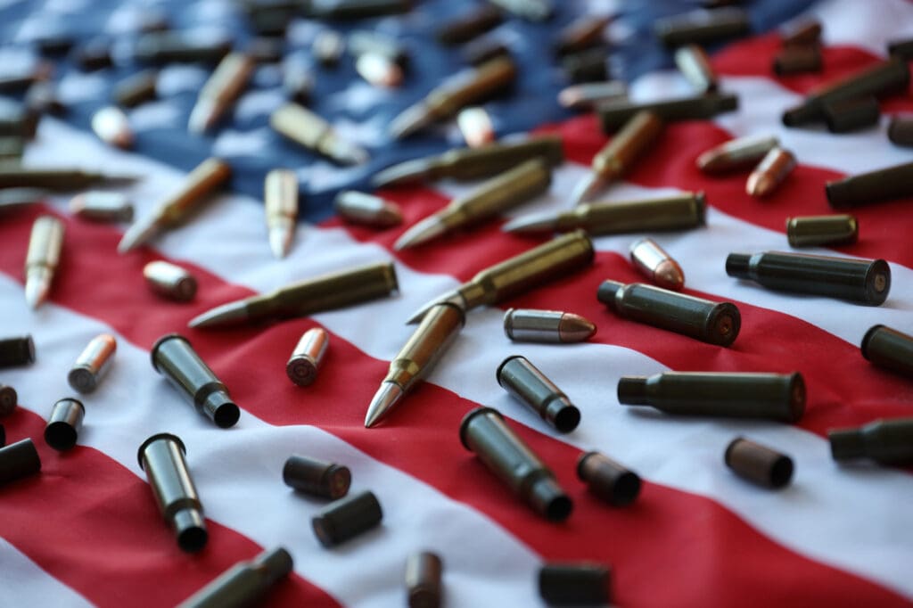 Ammunition on flag