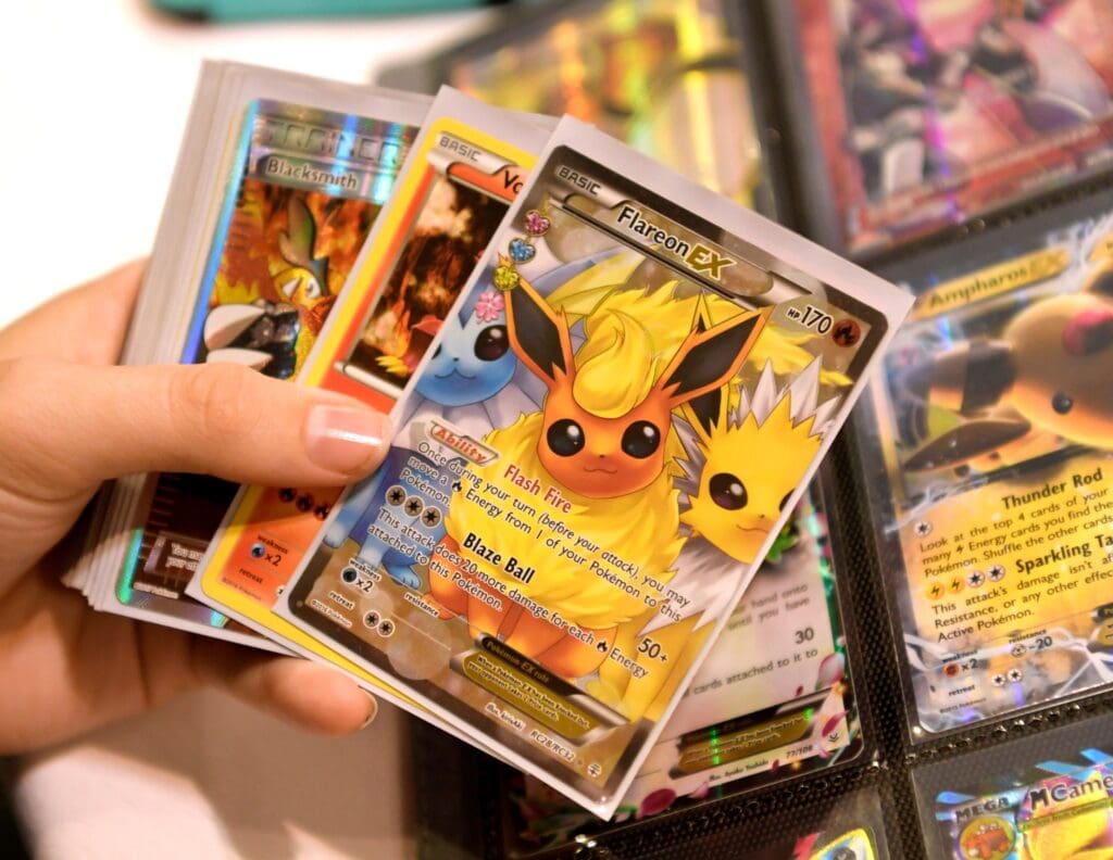 People trade cards during the 2018 Poemon World Championships the Music City Center