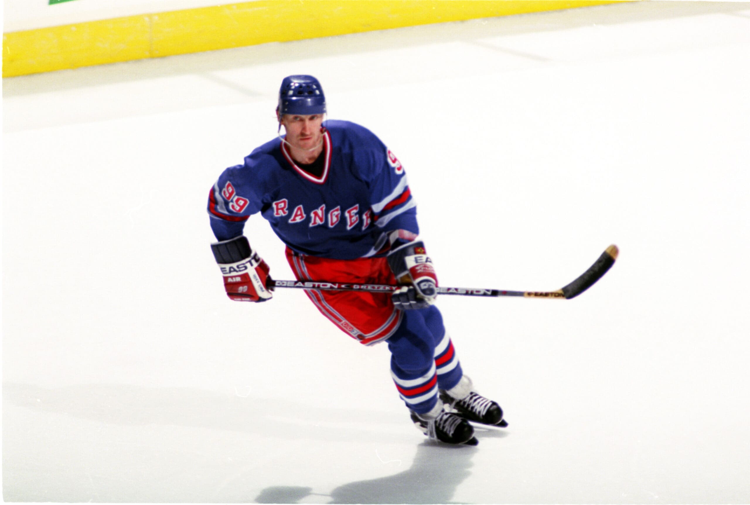 Jan. 9, 1997; Landover, MD, USA; N. Y. Rangers Wayne Gretzky (99) in action against the Capitals 1/9/97 at USAir Arena. Mandatory Credit: Porter Binks/USA TODAY NETWORK