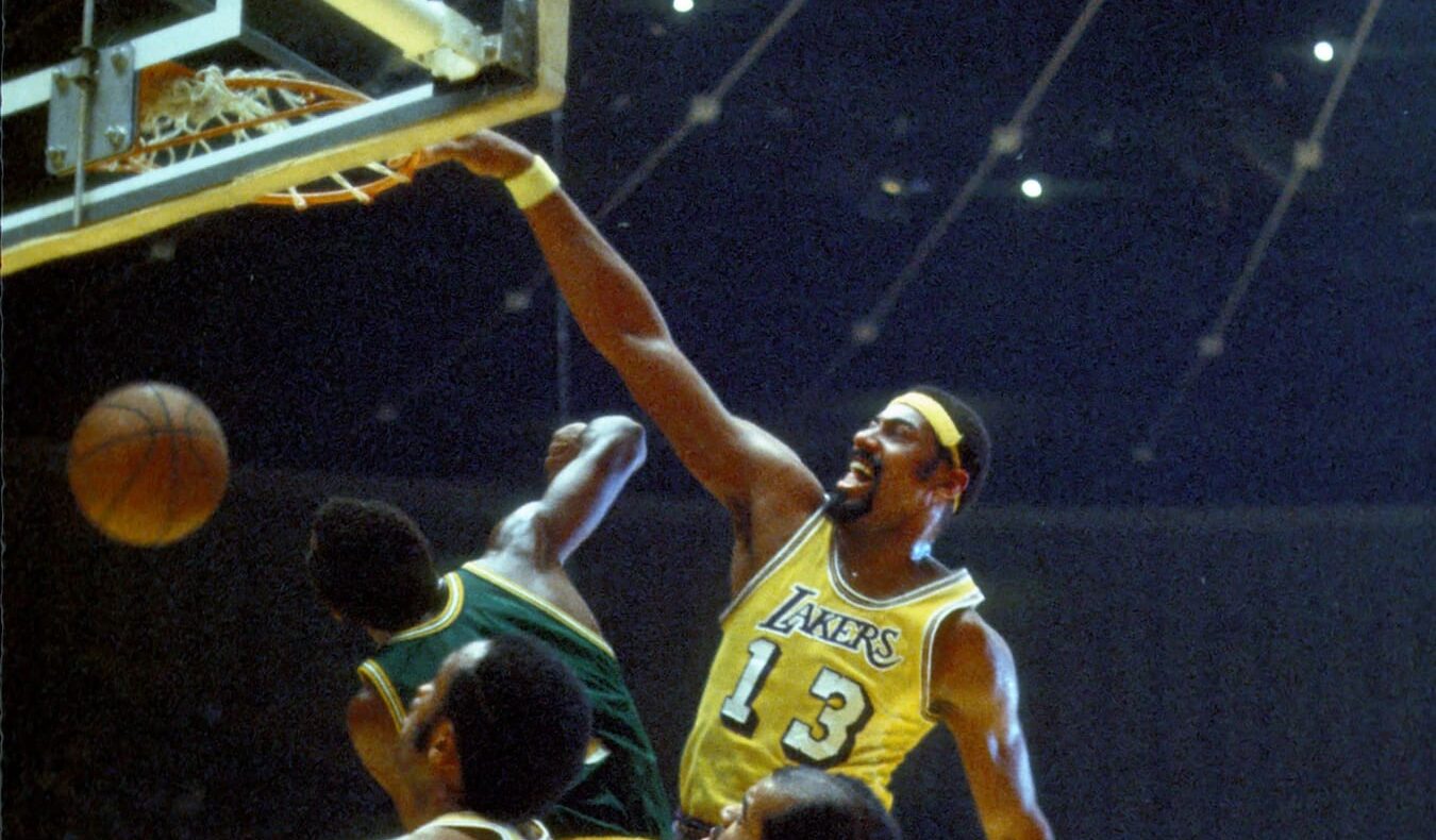 Unknown date; Los Angeles Lakers center (13) Wilt Chamberlain in action against San Diego at the Forum. Mandatory Credit: Photo By Malcolm Emmons-USA TODAY Sports