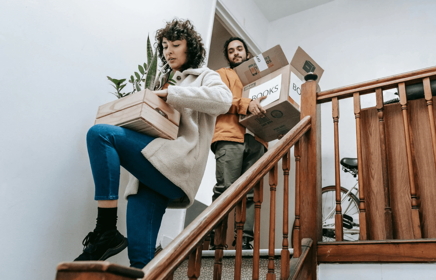 A couple working out or learning something new together