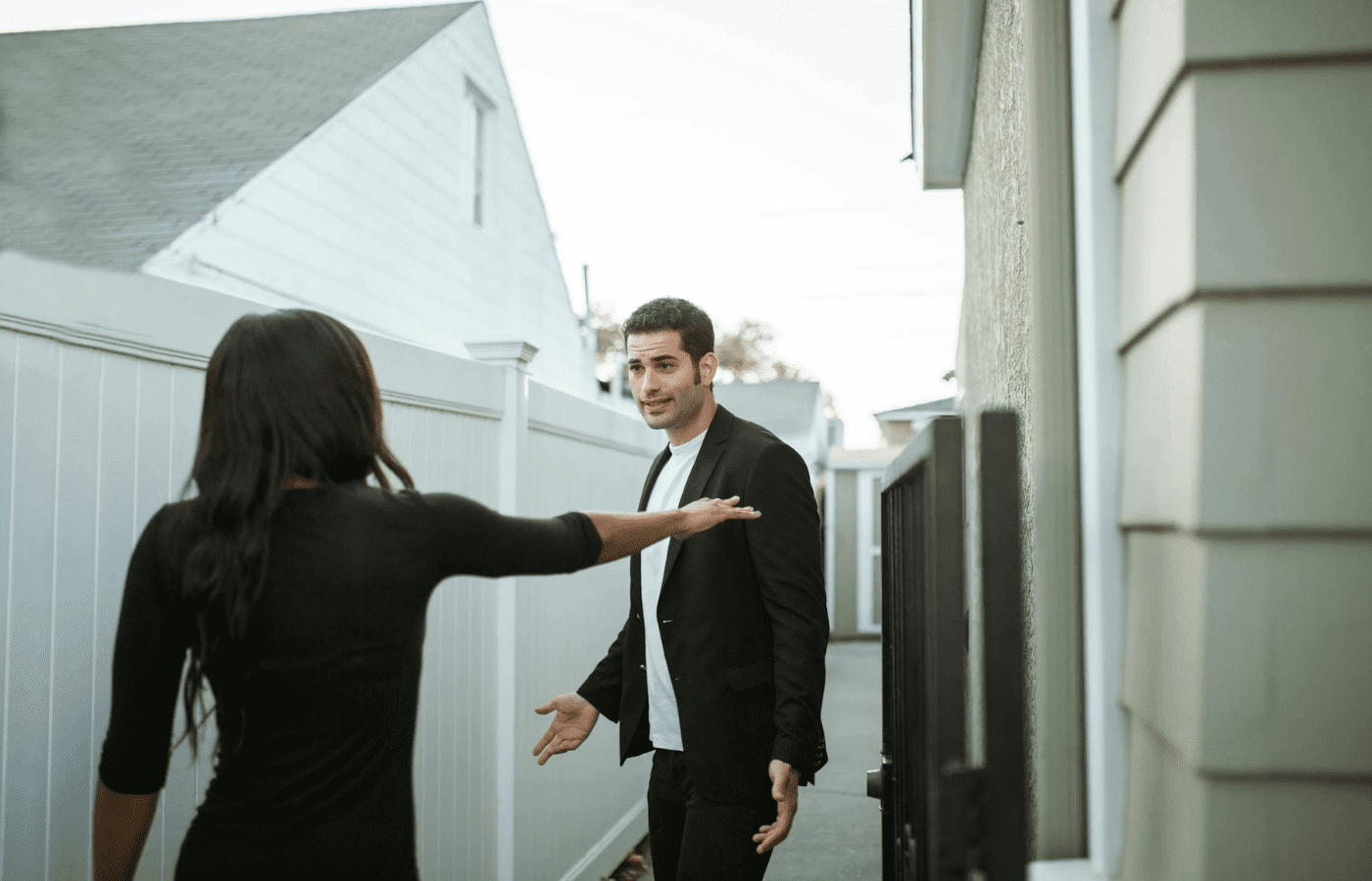 A person calmly separating from someone else’s stress