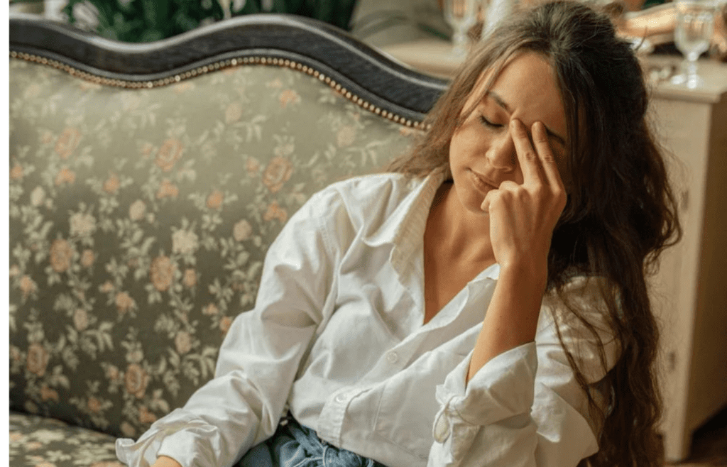 A person redirecting a chaotic or off-topic conversation