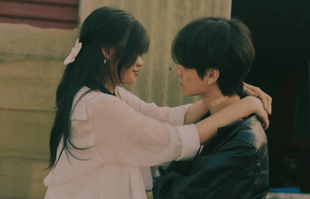 A couple reconciling with a gentle touch