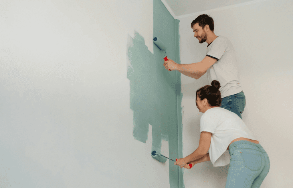 A partner patiently helping the other with a task