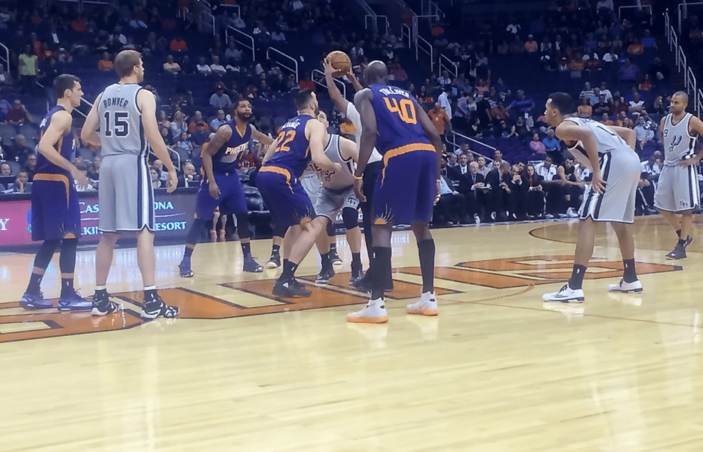 Phoenix Suns Courtside Center Jump