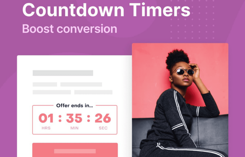 A website countdown clock or “Only 2 left!” warning