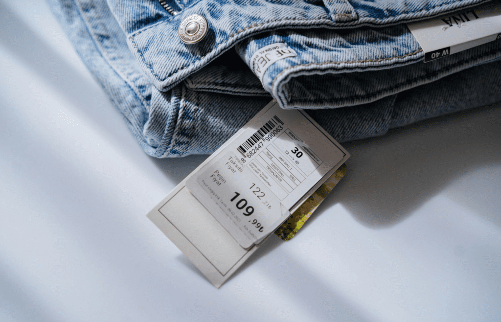 A price tag with a slash and a new “today only” price
