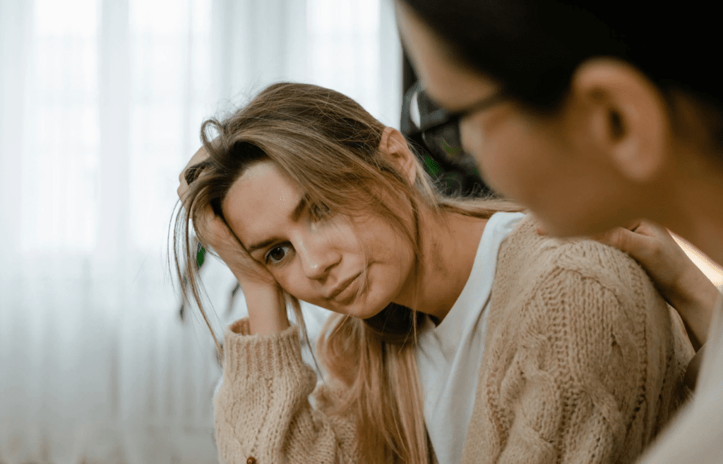 A person brushing off someone’s concern