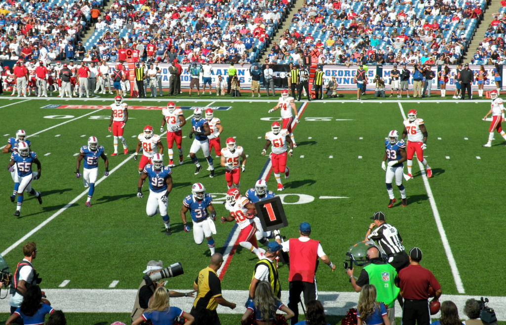 Kansas City Chiefs team playing football