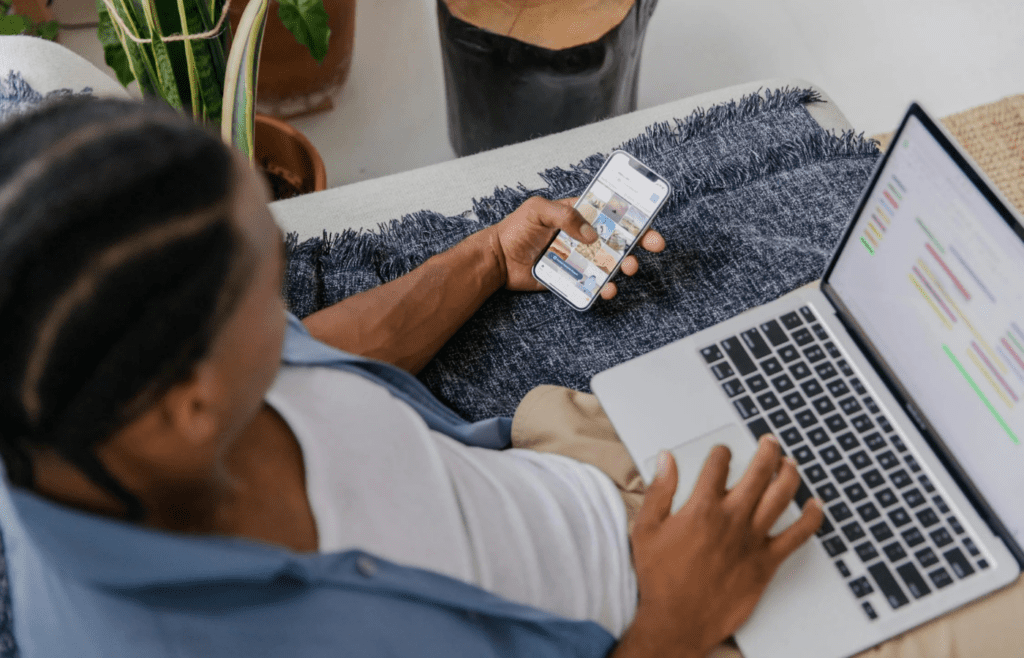 A 30-something scrolling past a 401(k) email