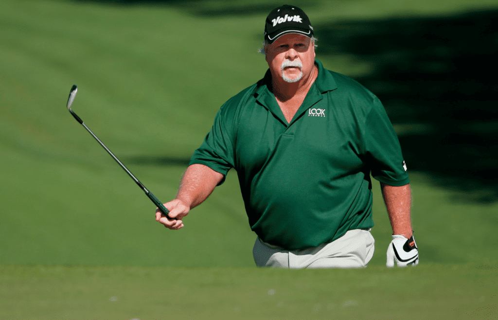 Apr 10, 2014; Augusta, GA, USA; Craig Stadler walks to the 7th green during the first round of the 2014 The Masters golf tournament at Augusta National Golf Club. Mandatory Credit: Jack Gruber-Imagn Images