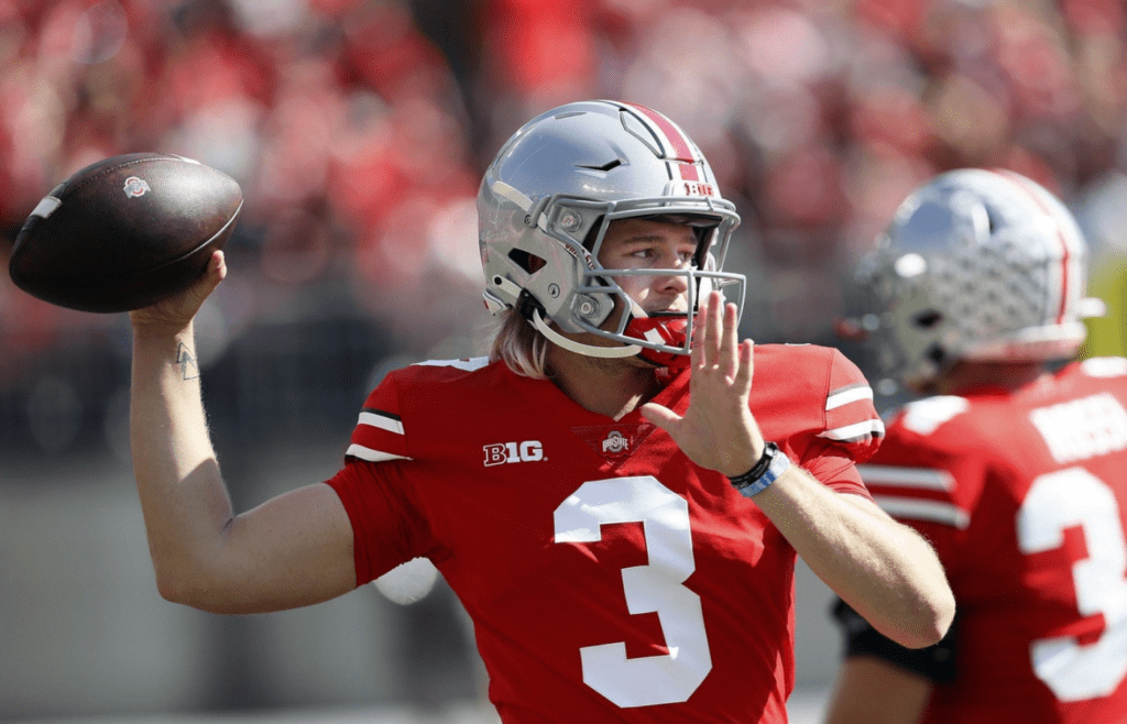 Former Ohio State quarterback Quinn Ewers is competing with Hudson Card for the starting job at Texas.