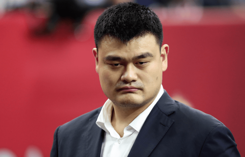Feb 5, 2017; Houston, TX, USA; NBA former player Yao Ming in attendance before Super Bowl LI between the Atlanta Falcons and the New England Patriots at NRG Stadium. Mandatory Credit: Kevin Jairaj-Imagn Images