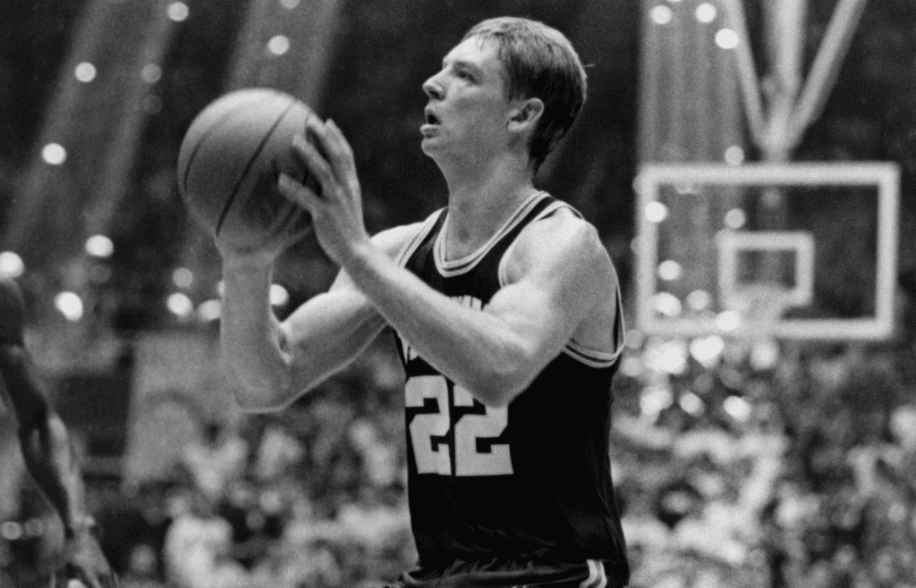 Unknown Date & Location, USA; FILE PHOTO; Providence Friars guard Detlef Schrempf (22) in action during the 1984 season. Mandatory Credit: Malcolm Emmons-Imagn Images