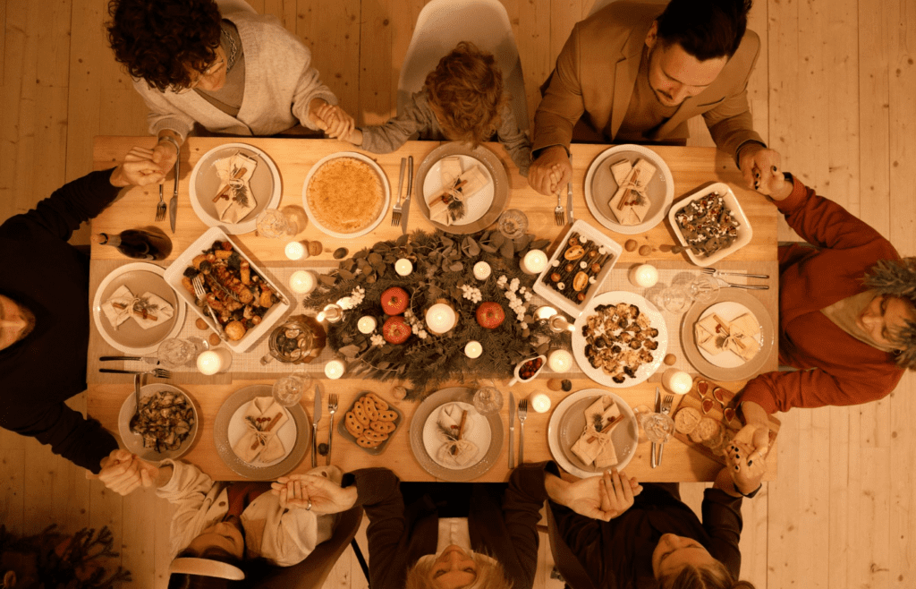 Homemade dinner shared with loved ones
