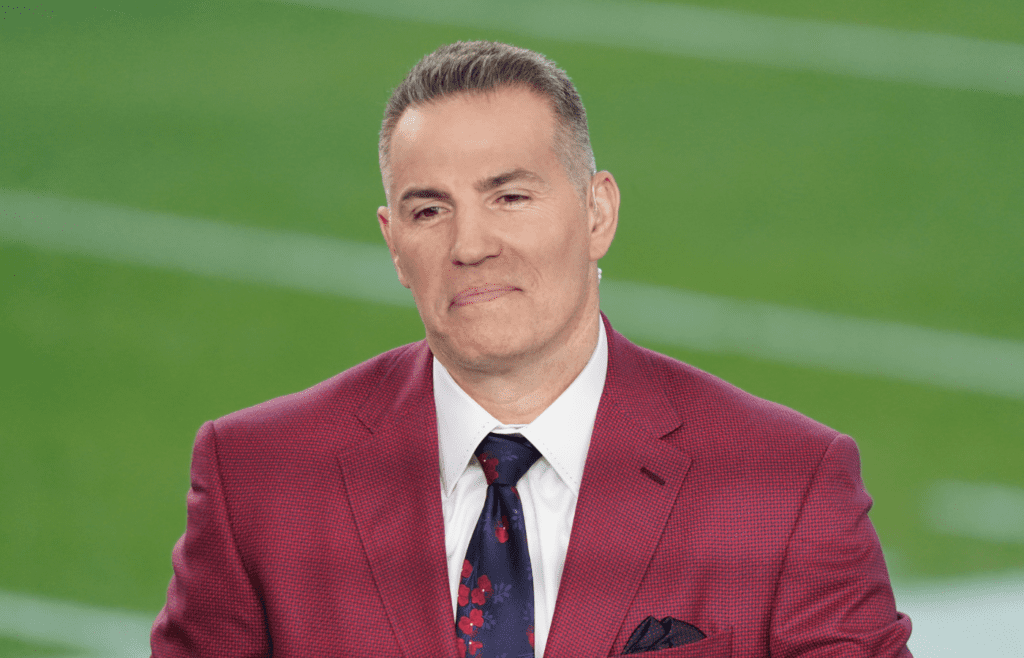 Feb 2, 2020; Miami Gardens, Florida, USA; Kurt Warner of the NFL Network prior to the Super Bowl LIV at Hard Rock Stadium. Mandatory Credit: Kirby Lee-Imagn Images