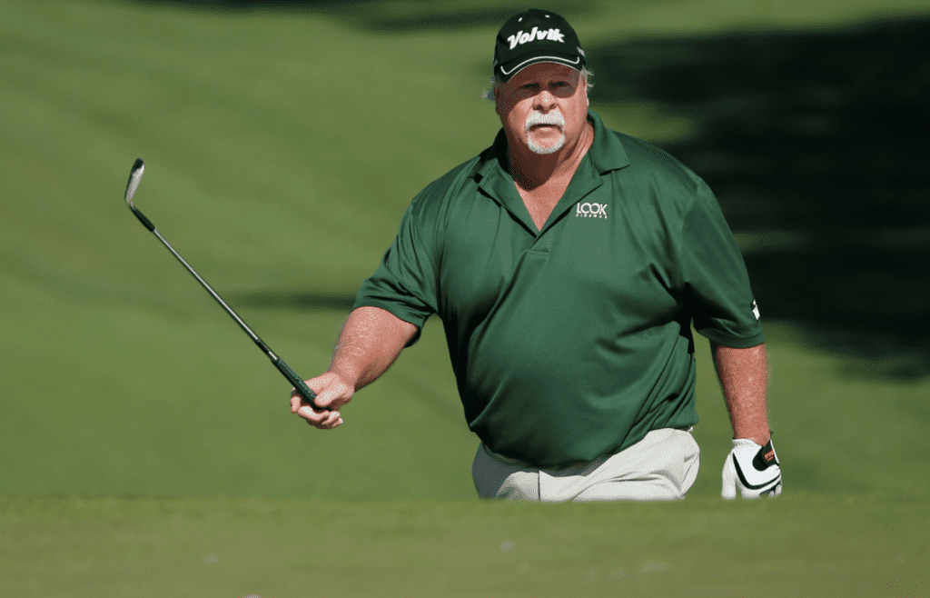 Apr 10, 2014; Augusta, GA, USA; Craig Stadler walks to the 7th green during the first round of the 2014 The Masters golf tournament at Augusta National Golf Club. Mandatory Credit: Jack Gruber-Imagn Images