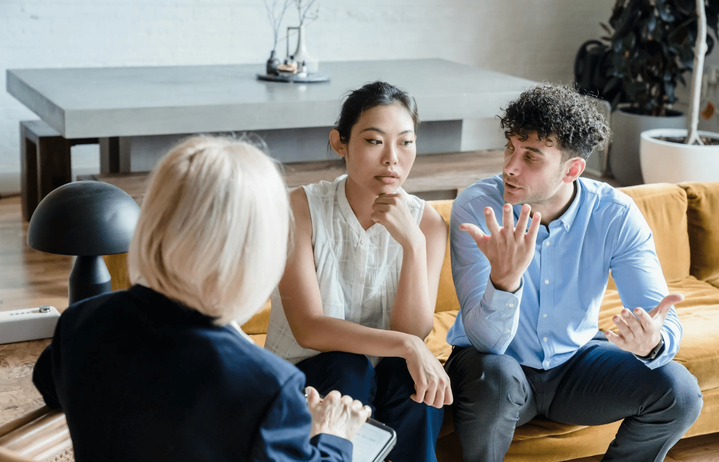 A person acting like a victim during an argument