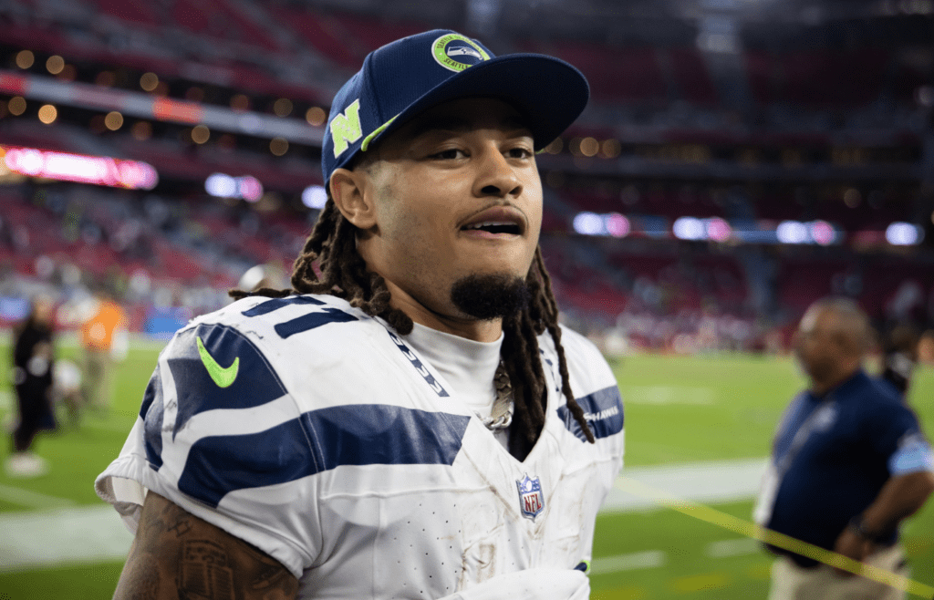 Dec 8, 2024; Glendale, Arizona, USA; Seattle Seahawks wide receiver Jaxon Smith-Njigba (11) against the Arizona Cardinals at State Farm Stadium. Mandatory Credit: Mark J. Rebilas-Imagn Images