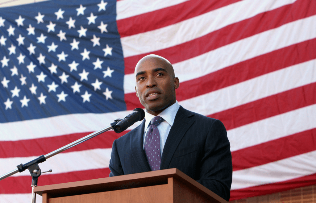 Former New York Giants running back Tiki Barber speaks at the dedication of the Hudson Valley Cerebral Palsy Association on Mount Ebo Road in Brewster Oct. 17, 2008