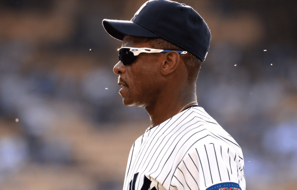 June 8, 2013; Los Angeles, CA, USA; New York Yankees Ricky Henderson before the old timers game against the Los Angeles Dodgers at Dodger Stadium. Mandatory Credit: Jayne Kamin-Oncea-Imagn Images