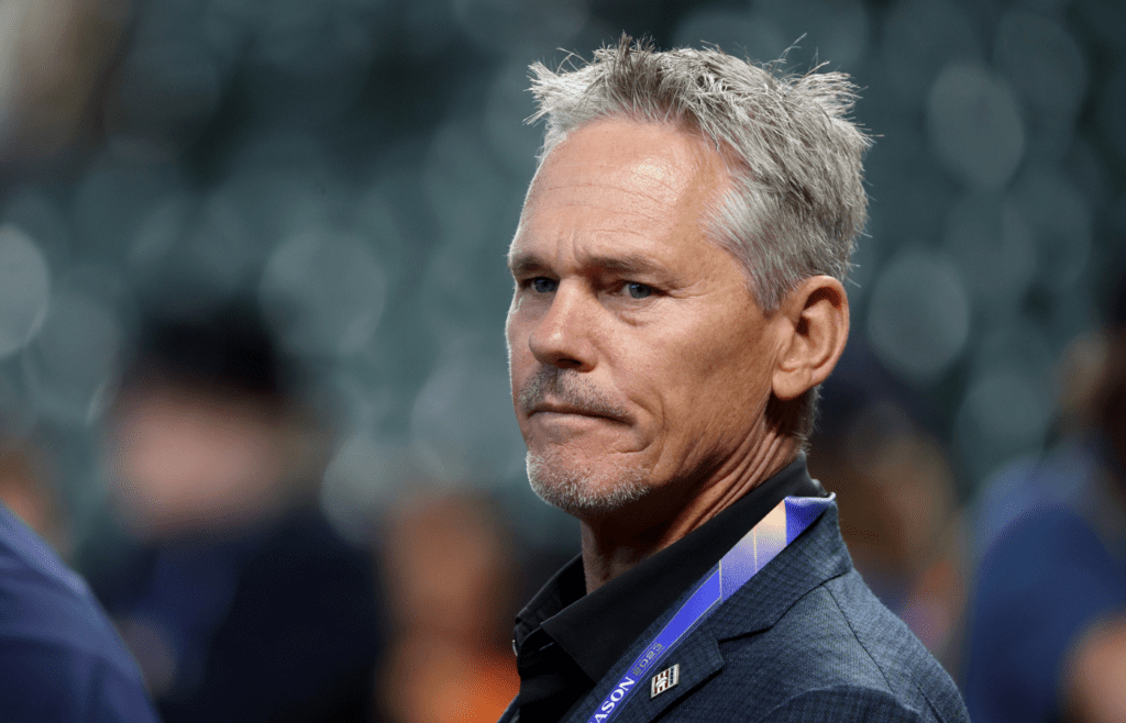 Oct 15, 2023; Houston, Texas, USA; Former Houston Astros player and special advisor Craig Biggio before game one of the ALCS for the 2023 MLB playoffs at Minute Maid Park. Mandatory Credit: Thomas Shea-Imagn Images