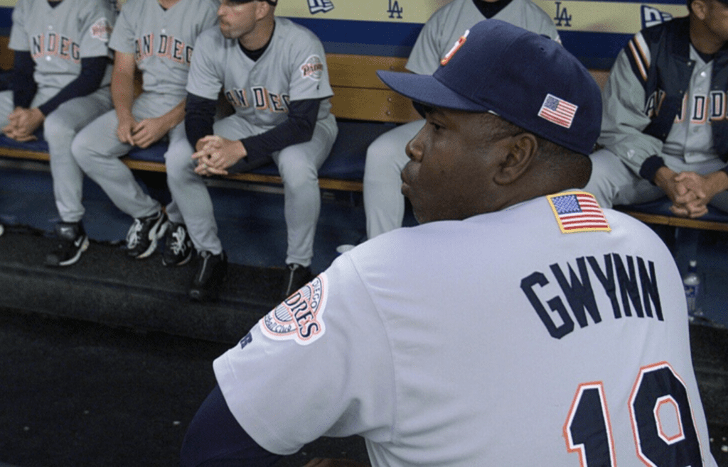 Tony Gwynn before the Padres' game against the Dodgers on Sept. 17, 2001. Xxx Baseball Returns S Bbn Dodgers Ro Usa Ca