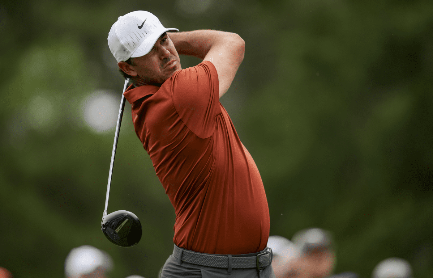 May 16, 2025; Charlotte, North Carolina, USA; Brooks Koepka during the second round of the PGA Championship golf tournament at Quail Hollow. Mandatory Credit: Aaron Doster-Imagn Images