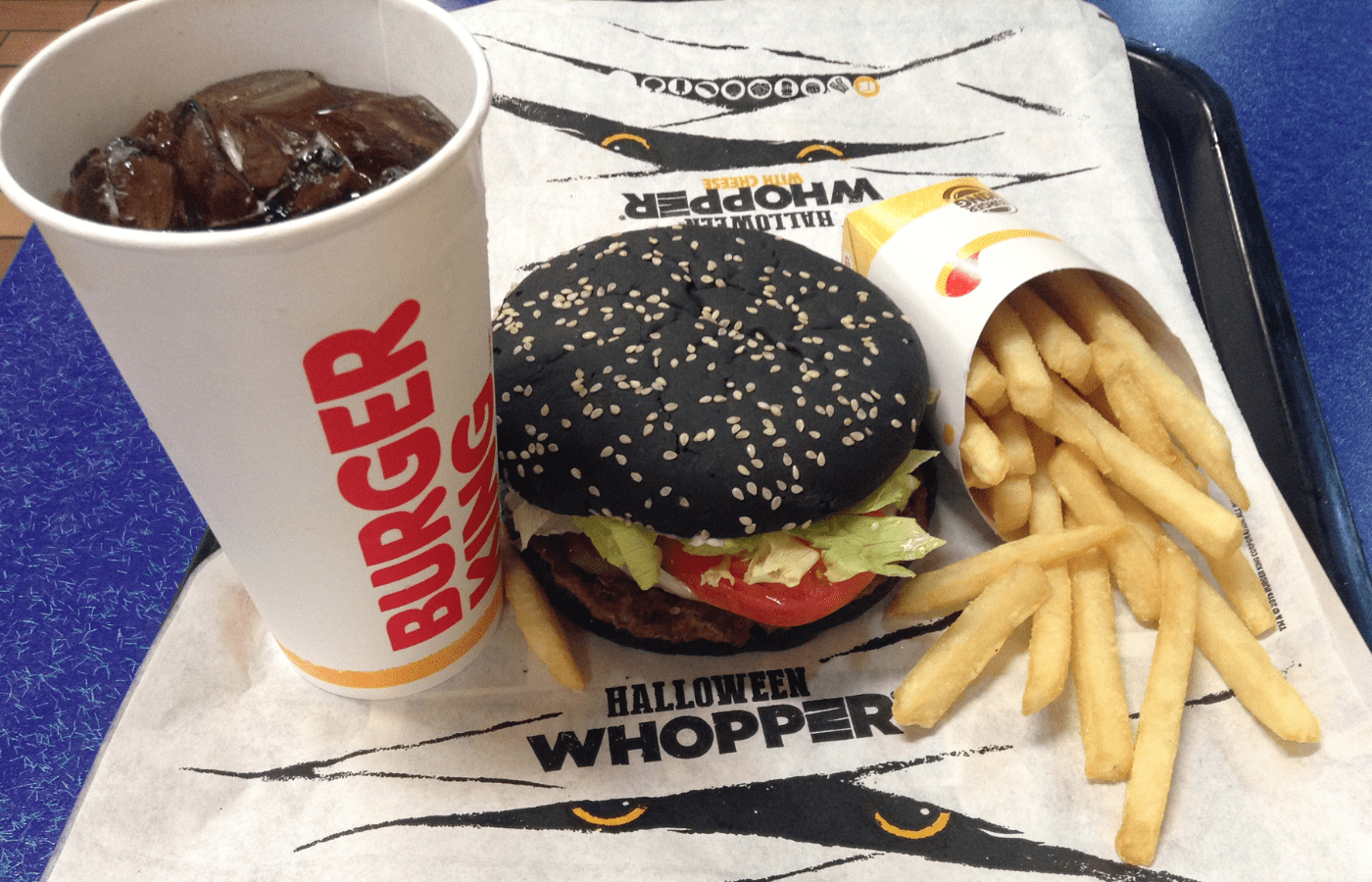 Burger King Halloween Whopper Black Bun