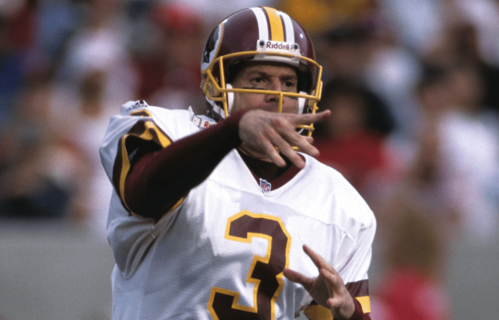 Nov 5, 2000; Tempe, AZ, USA; FILE PHOTO; Washington Redskins quarterback Jeff George (3) throws the ball against the Arizona Cardinals at Sun Devil Stadium. Mandatory Credit: Peter Brouillet-USA TODAY NETWORK