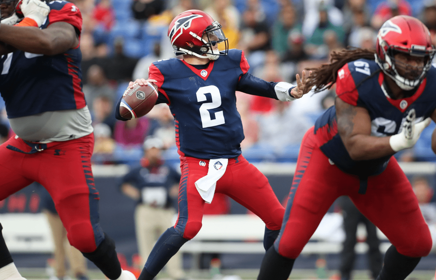 Heisman Trophy winner Johnny Manziel playing for the AAF's Memphis Express