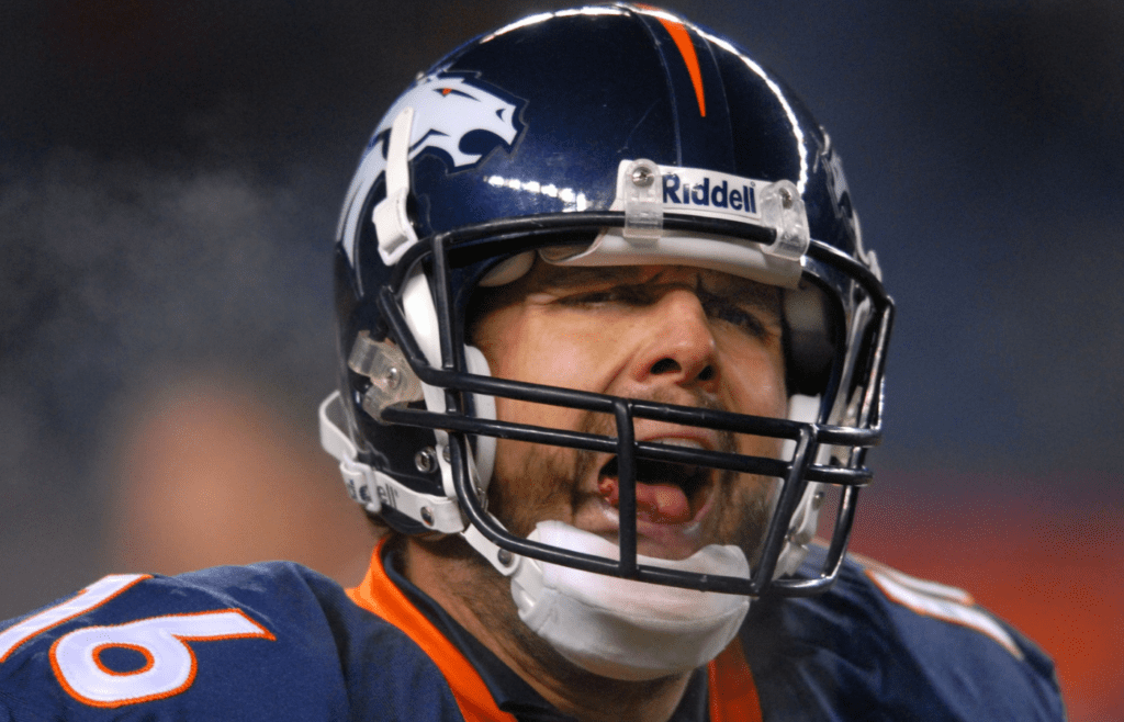 Dec. 3, 2006; Denver, CO, USA; Denver Broncos quarterback (16) Jake Plummer against the Seattle Seahawks at Invesco Field at Mile High in Denver, Colorado. Seattle defeated Denver 23-20. Mandatory Credit: Mark J. Rebilas-Imagn Images © 2006 Mark J. Rebilas